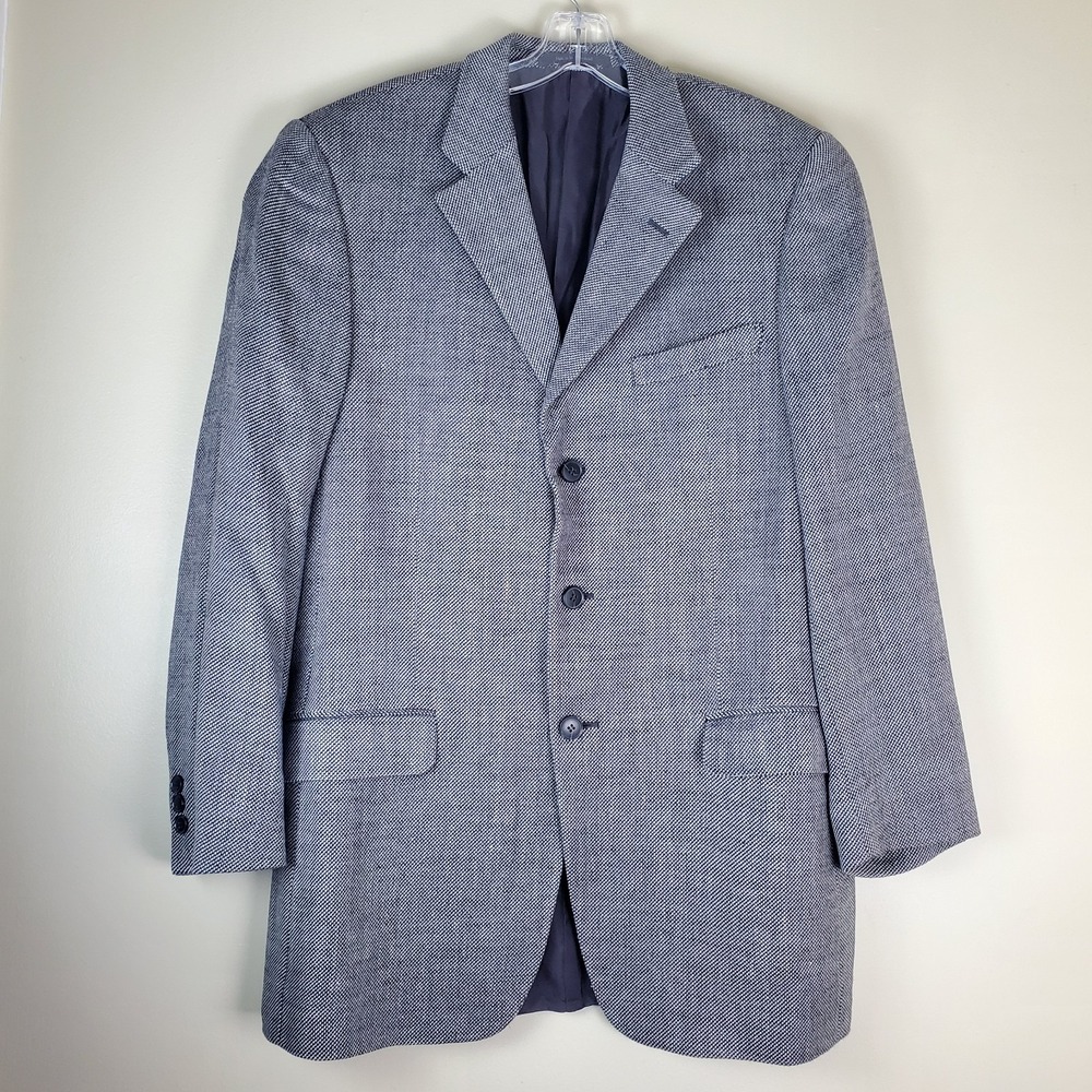 Ermenegildo Zegna Soft Tweed Sport Coat Jacket 52L Wool Silk Cotton Linen